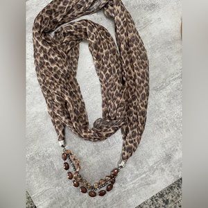 Leopard print scarf